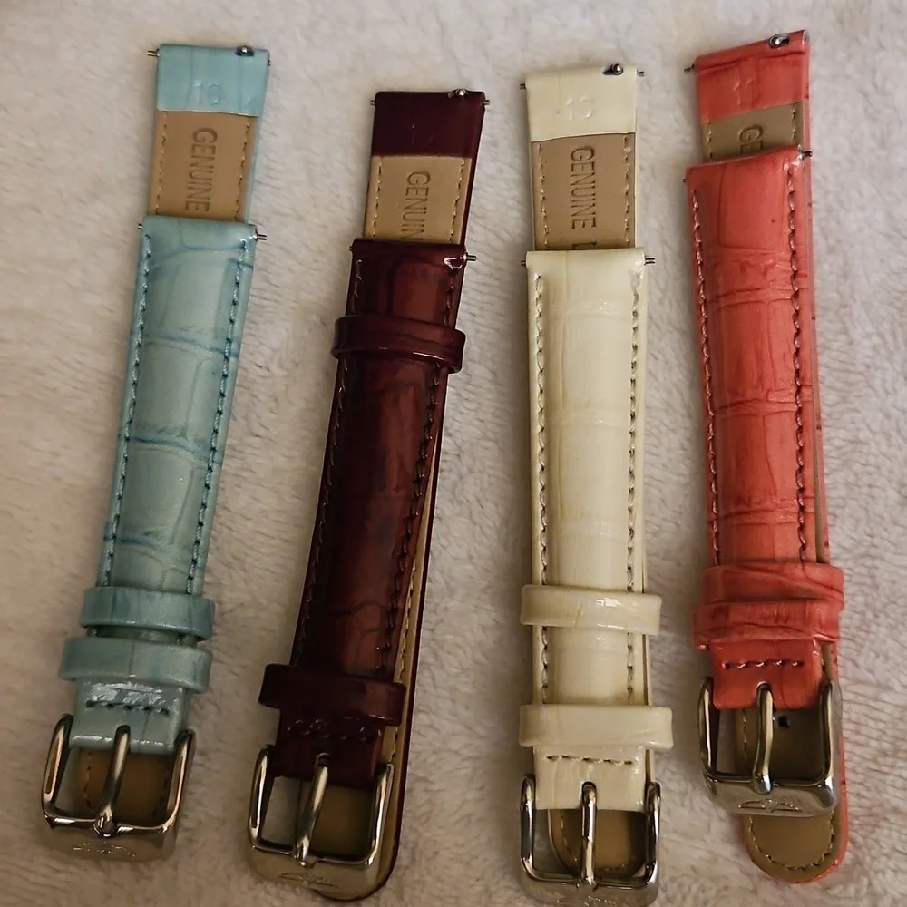 INVICTA Set of Four Size 16 Leather Watch Bands